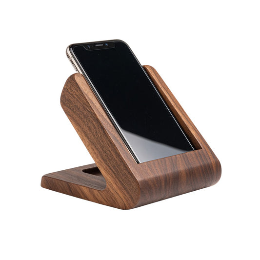 Solid Walnut Wood Phone Stand - Minimalist Design
